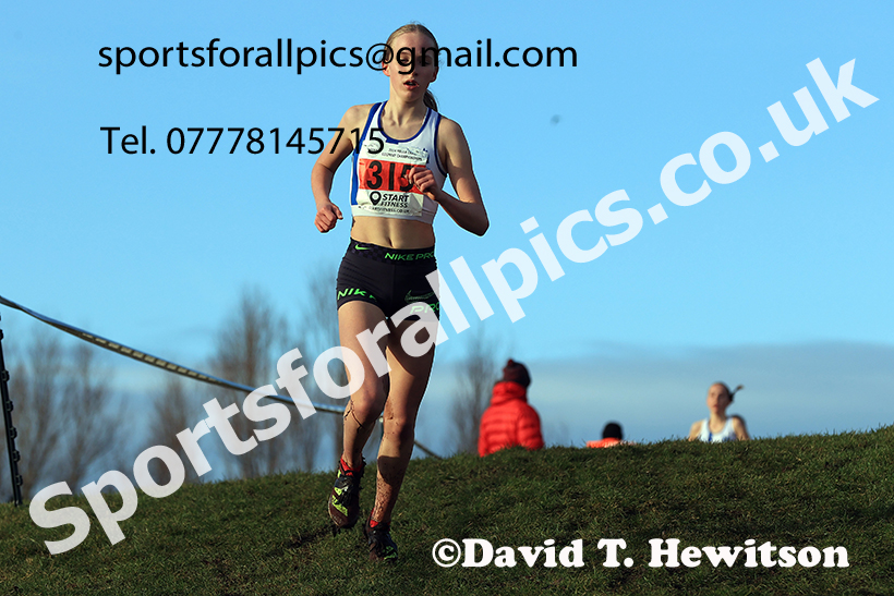 Girls under-15s 2024 NECAA Cross Country Champs., Temple Park, South Shields. Photo: David T. Hewitson/Sports for All Pics